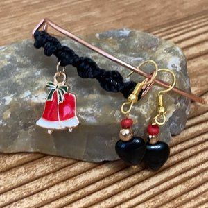 Love ❤️ bells braided wire Christmas bracelet set